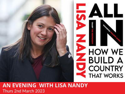 An Evening with Lisa Nandy – All In: How We Build a Country That Works