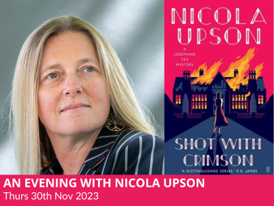 An Evening with Nicola Upson – Shot with Crimson